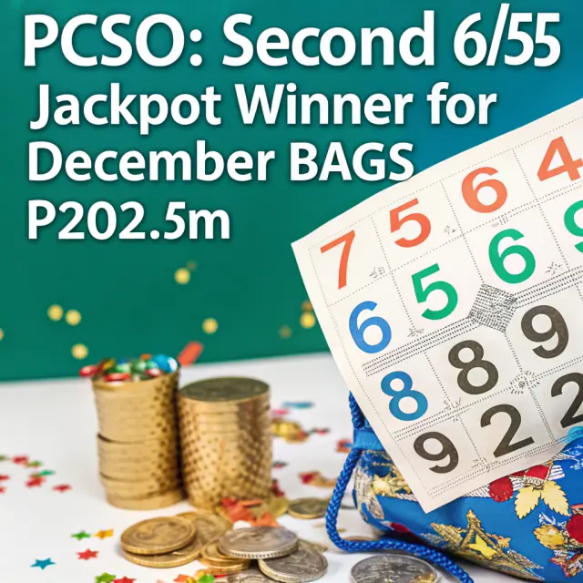 PCSO: Second 6/55 Jackpot Winner for December Bags P202.5m - Festive Pinoy