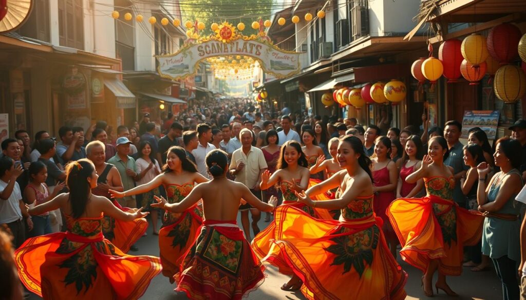 Colorful street dancing at Sarok Festival