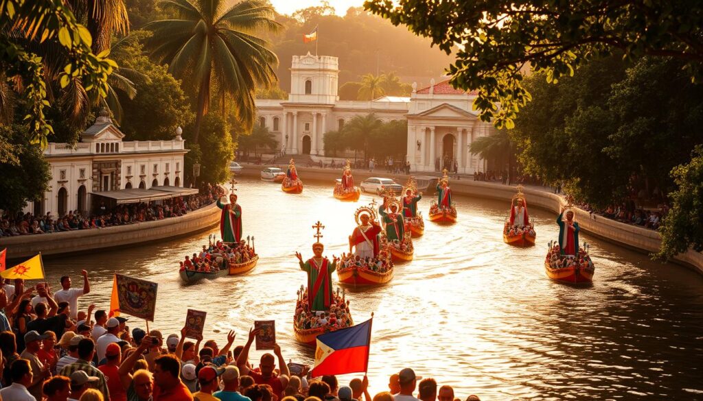 San Juan Bautista fluvial parade