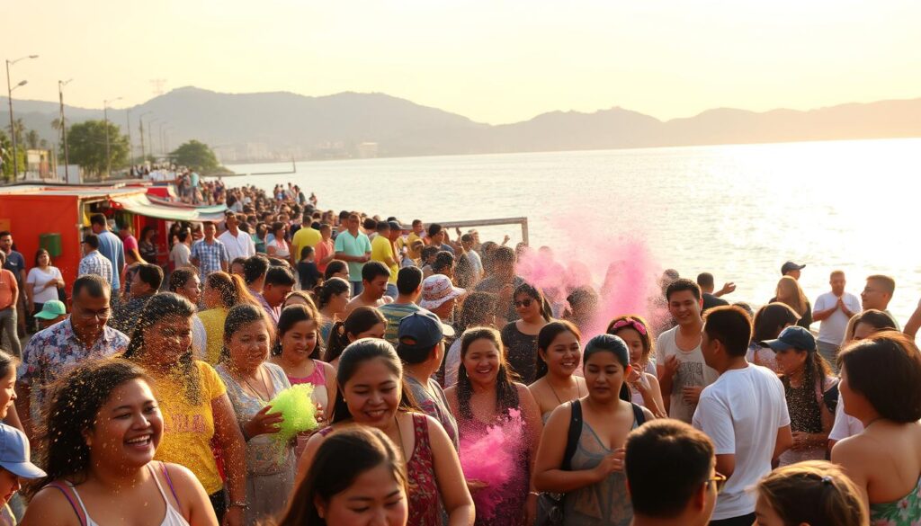 Visitors enjoying Cavite water festival