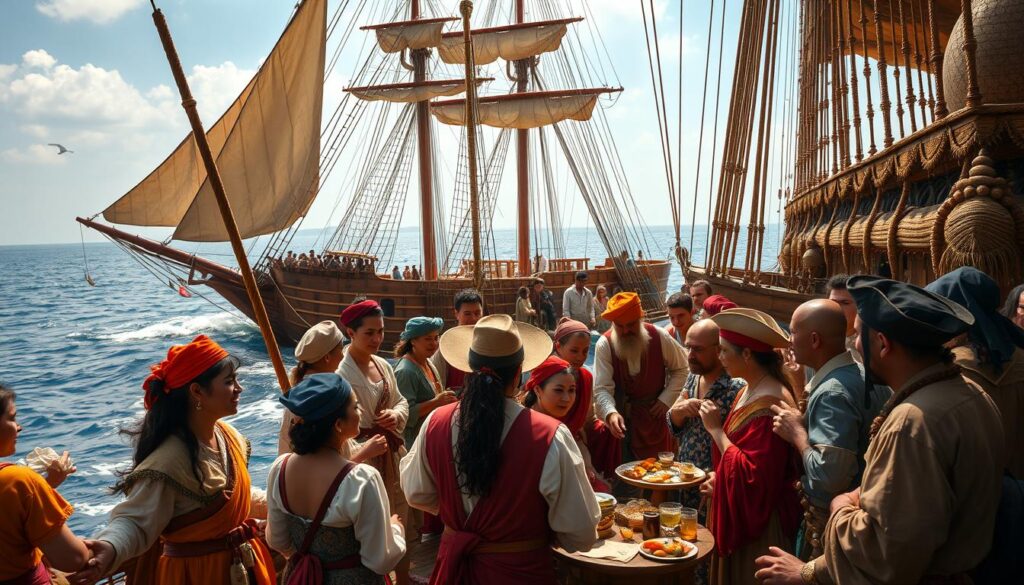 cultural exchanges on galleons
