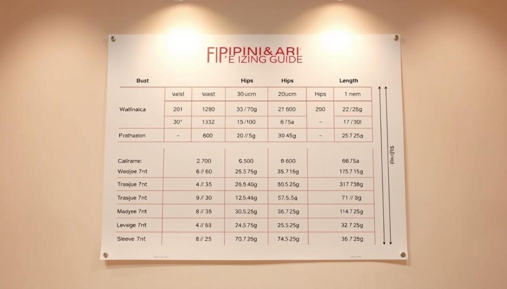 custom filipiniana sizing guide