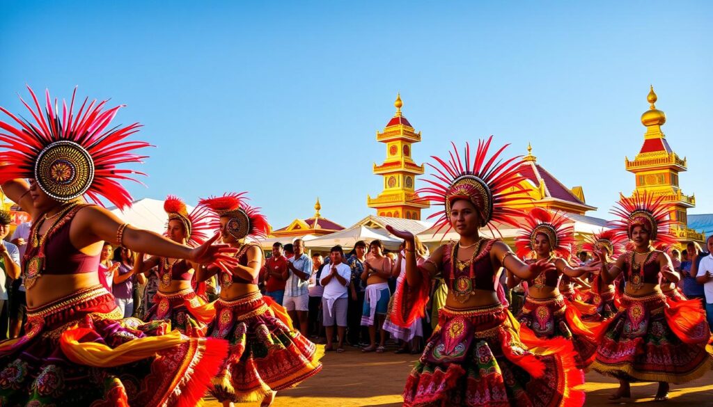 colorful costumes and dance rituals