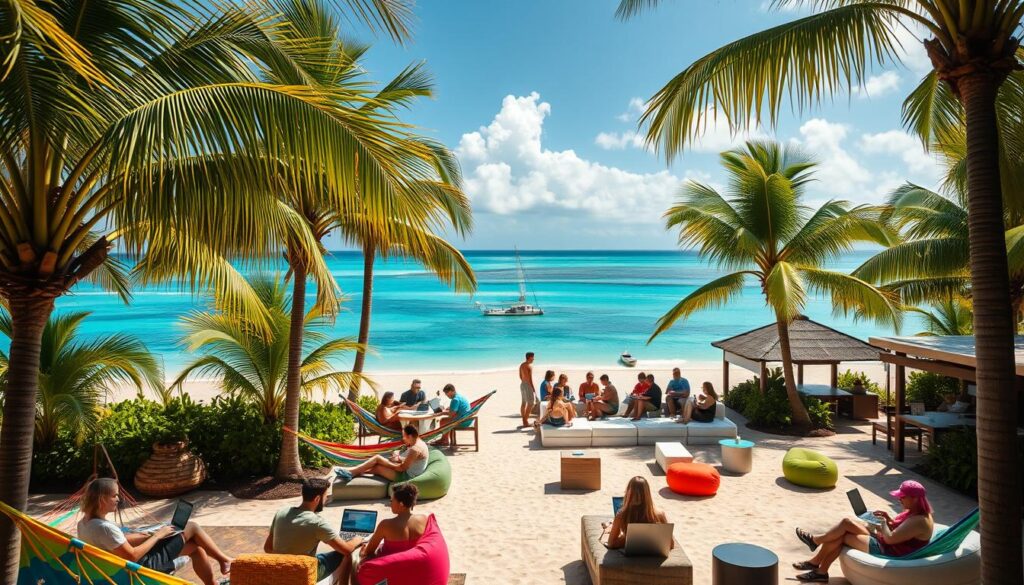 digital nomad community island