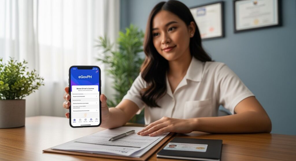 renew driver s license via egovph app