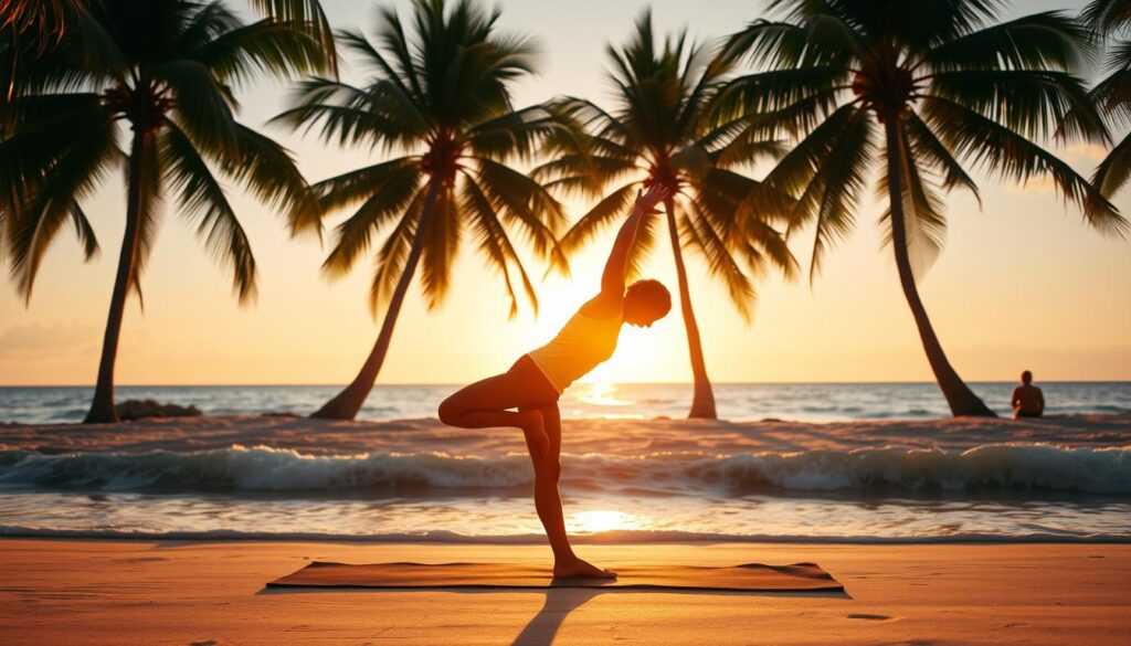 yoga beach session