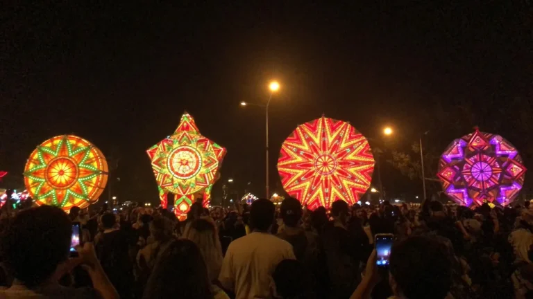 Festivals in Pampanga giant lanterns crowd photograph
